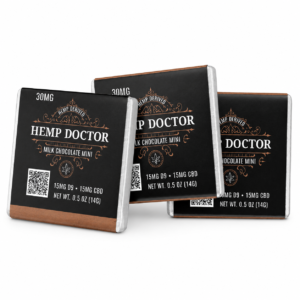 THD Chocolate Squares – 15MG CBD 15MG THC 1:1