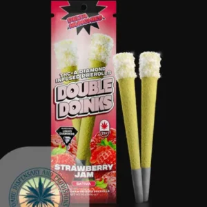 Delta Munchies Double Doinks – THCA Diamond and Kief Infused Prerolls (2 Pack of 1.5 Gram Joints)