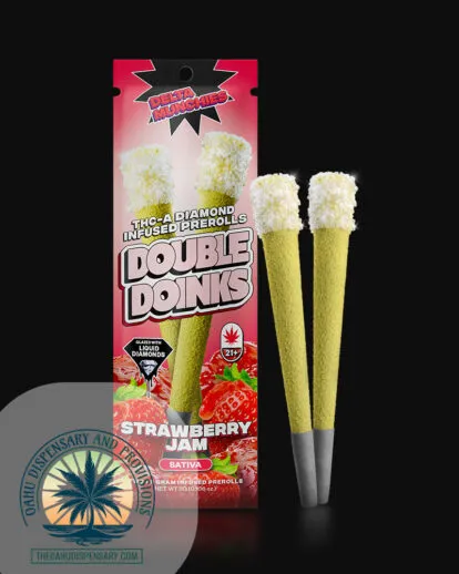 Delta Munchies Double Doinks – THCA Diamond and Kief Infused Prerolls (2 Pack of 1.5 Gram Joints)