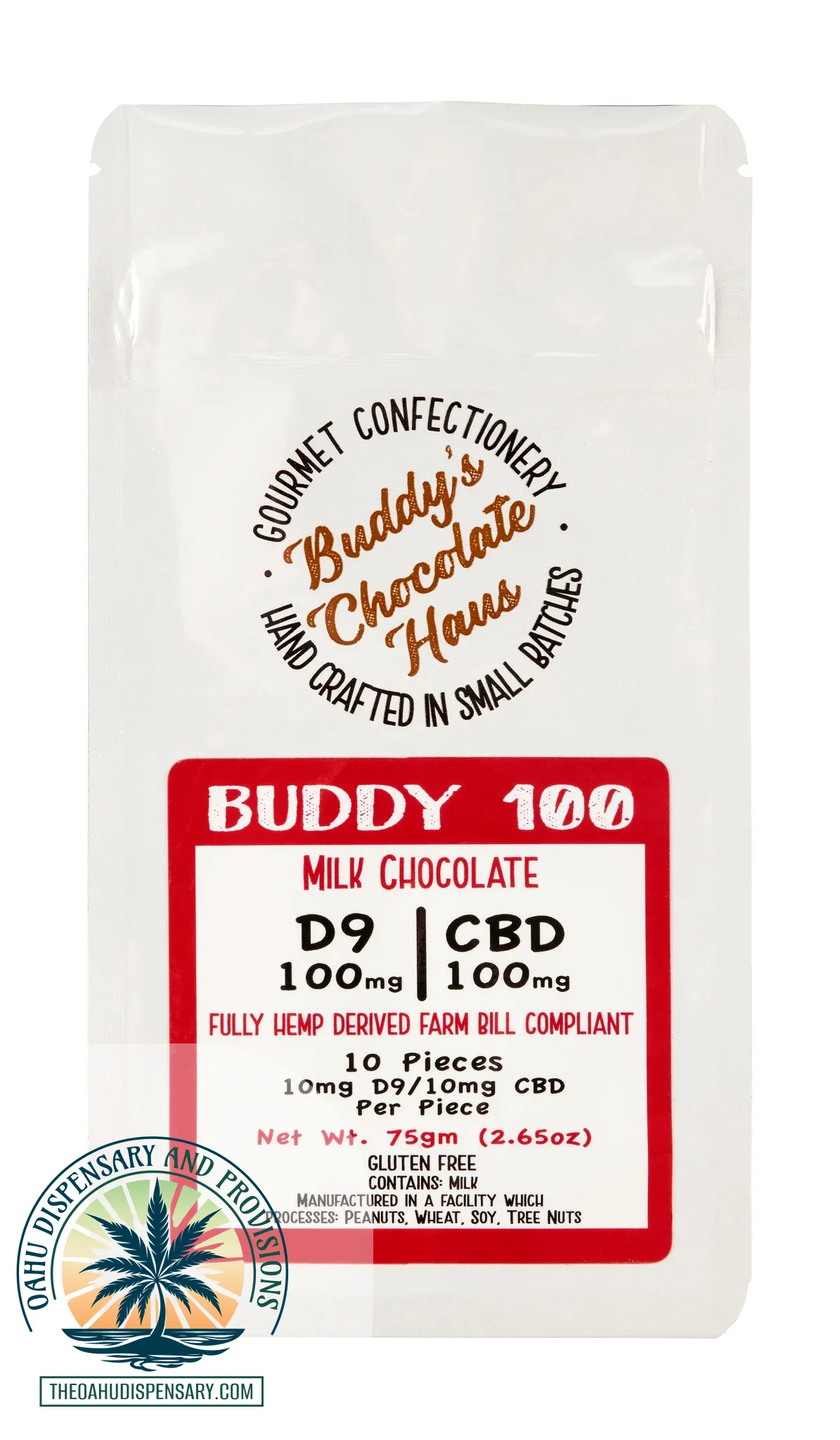 Chocolate Haus Gourmet THCA Chocolate Bar – 200MG
