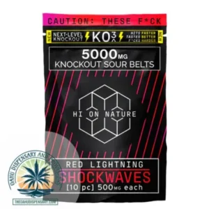 Hi On Nature Knockout Sour Belts – 5000MG THC