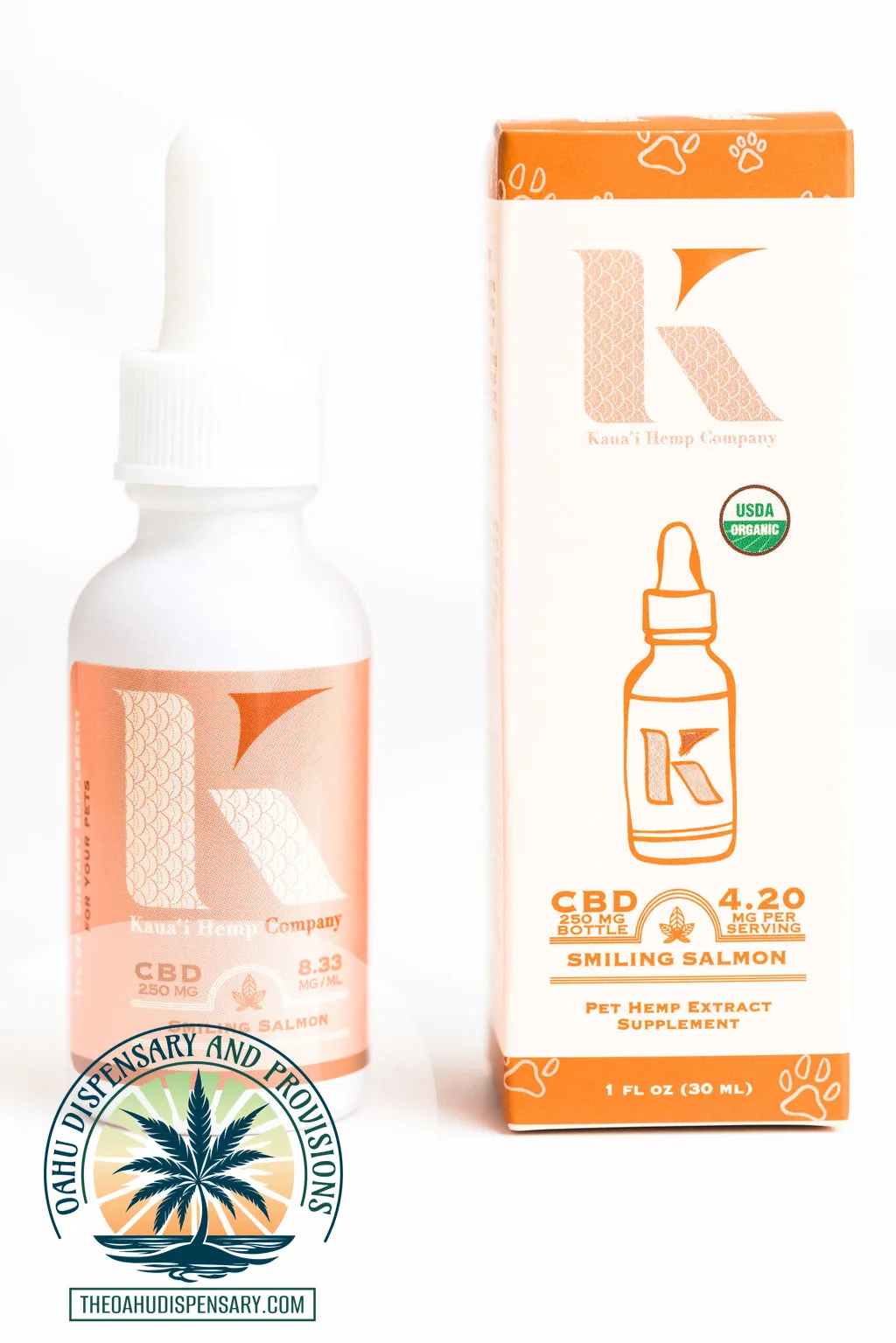 Kauai Hemp Company Smiling Salmon Pet CBD Oil – 250MG