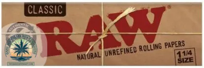 Raw Unrefined Classic 1.25 – 1 1/4 Size Cigarette Rolling Papers