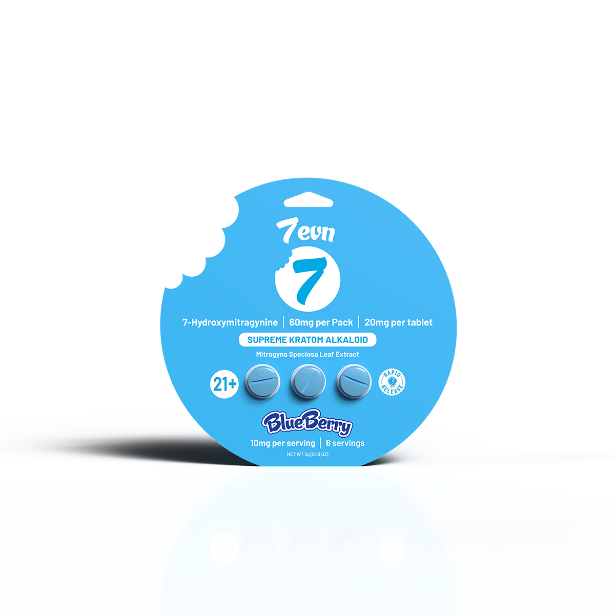 7evn 7 Supreme Kratom Alkaloid Tablets 60mg (6 CT)