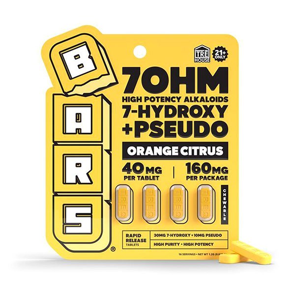 Tre House BARS 7OH + Pseudo Tablets | Orange Citrus | (4ct) 160MG