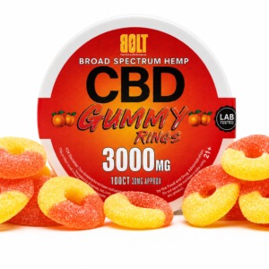 Bolt Peach Ring CBD Gummies – 3000 MG