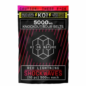 Hi On Nature Knockout Sour Belts – 5000MG THC