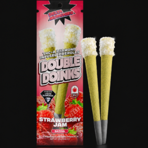 Delta Munchies Double Doinks – THCA Diamond and Kief Infused Prerolls (2 Pack of 1.5 Gram Joints)