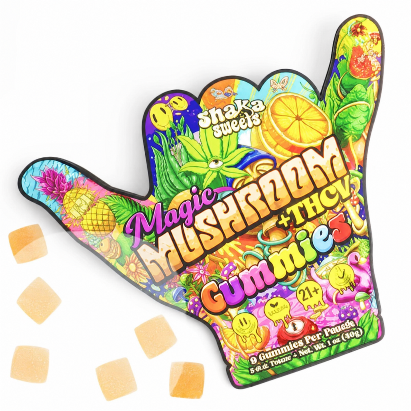 Shaka Sweets Mushroom + THC Blend Gummies